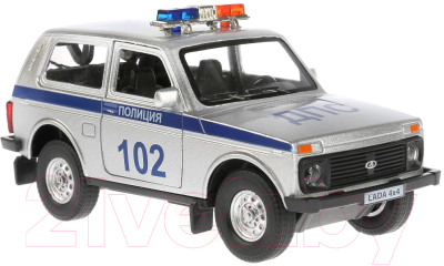 Автомобиль игрушечный Технопарк Lada Полиция / LADA4X4-P-SL