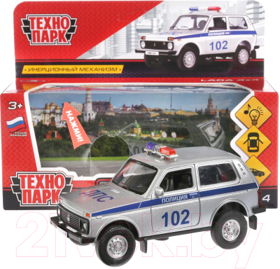 Автомобиль игрушечный Технопарк Lada Полиция / LADA4X4-P-SL