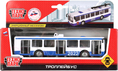 Троллейбус игрушечный Технопарк SB-16-65WB
