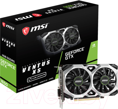 Видеокарта MSI GTX 1650 Ventus XS 4G