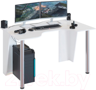 Геймерский стол Сокол-Мебель КСТ-18 (белый)