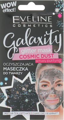 

Маска для лица гелевая Eveline Cosmetics, Galaxity Glitter Mask активно очищающая