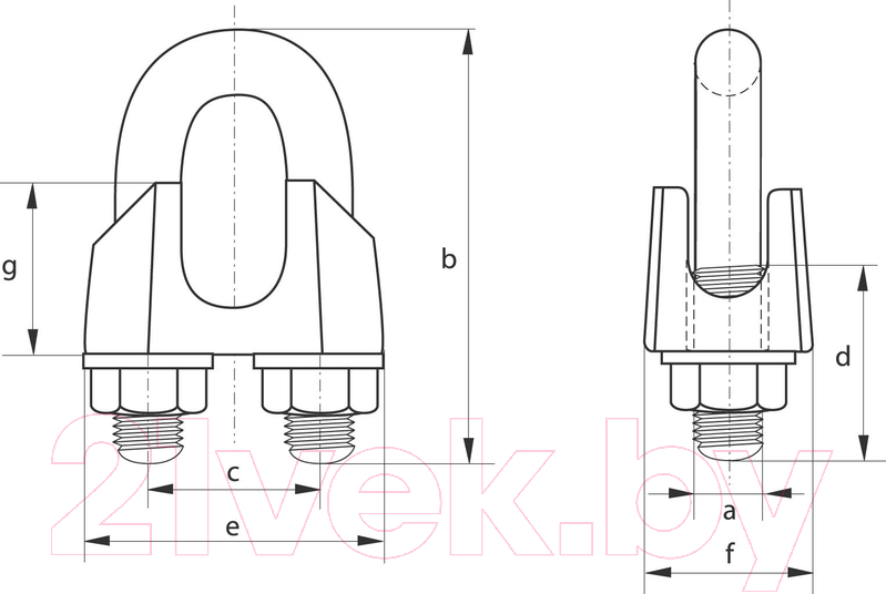 Зажим для каната ЕКТ CV501330