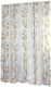 Гардина Delfa Flowers СТШ W2277/6440/7008 (400х250, зеленые цветы) - 