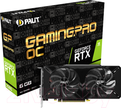

Видеокарта Palit, RTX2060 Dual 6GB GDDR6 (NE62060T18J9-1062A)