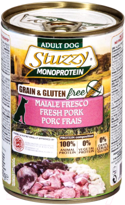 Влажный корм для собак Stuzzy Monoprotein свежая свинина (400г)