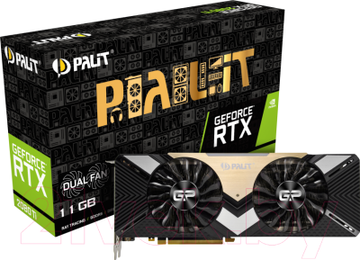 

Видеокарта Palit, RTX2080T Dual 11GB GDDR6 (NE6208T020LC-150A)