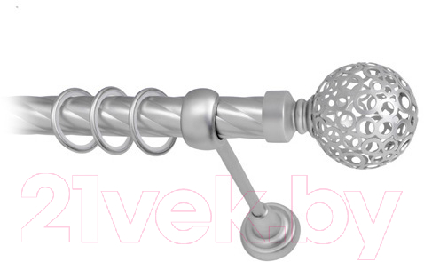 Карниз для штор Lm Decor Ажур 095 1р витой 25мм (сатин, 1.8м)