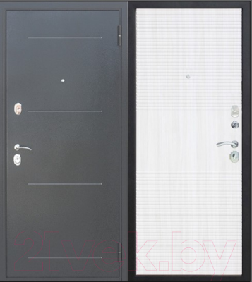 Входная дверь Гарда Муар 10мм Белый ясень (86x205, правая)