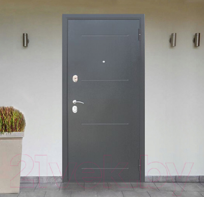 Входная дверь Гарда Муар 10мм Белый ясень (96x205, правая)