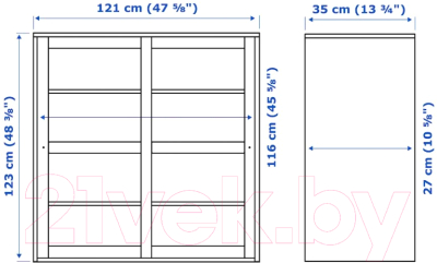 Шкаф с витриной Ikea Хавста 903.886.19