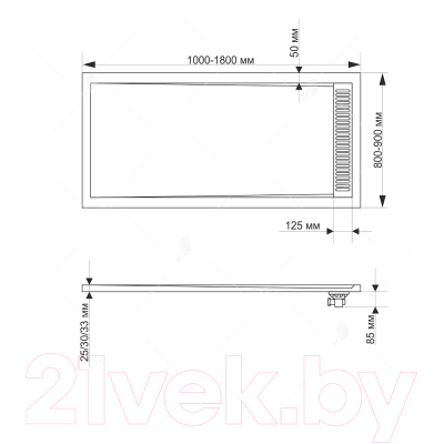 Купить Душевой поддон RGW STM-109W / 14202910-01 в Слуцке