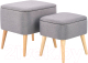Комплект мягкой мебели Halmar Pula / V-CH-Pula-Pufa-Popiel (серый) - 