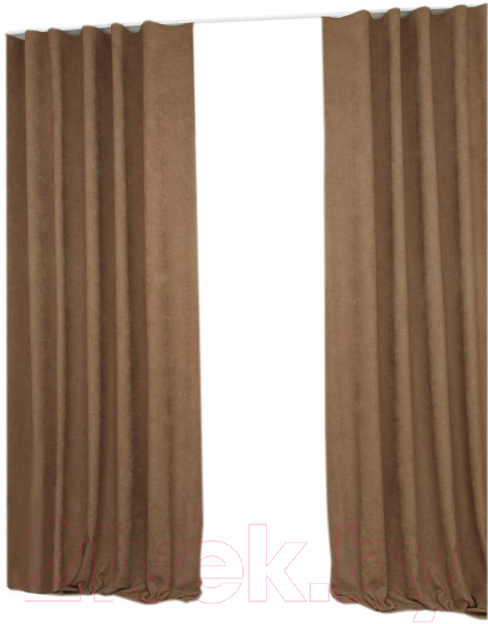 Комплект штор Delfa СШД-050 Flowers Shinil/451 (160x250, темный песок)