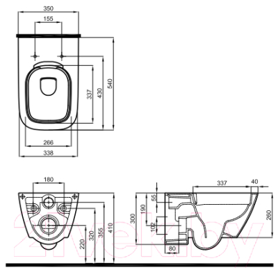 Унитаз подвесной Kolo Modo Rimfree L33120000 + L30115000