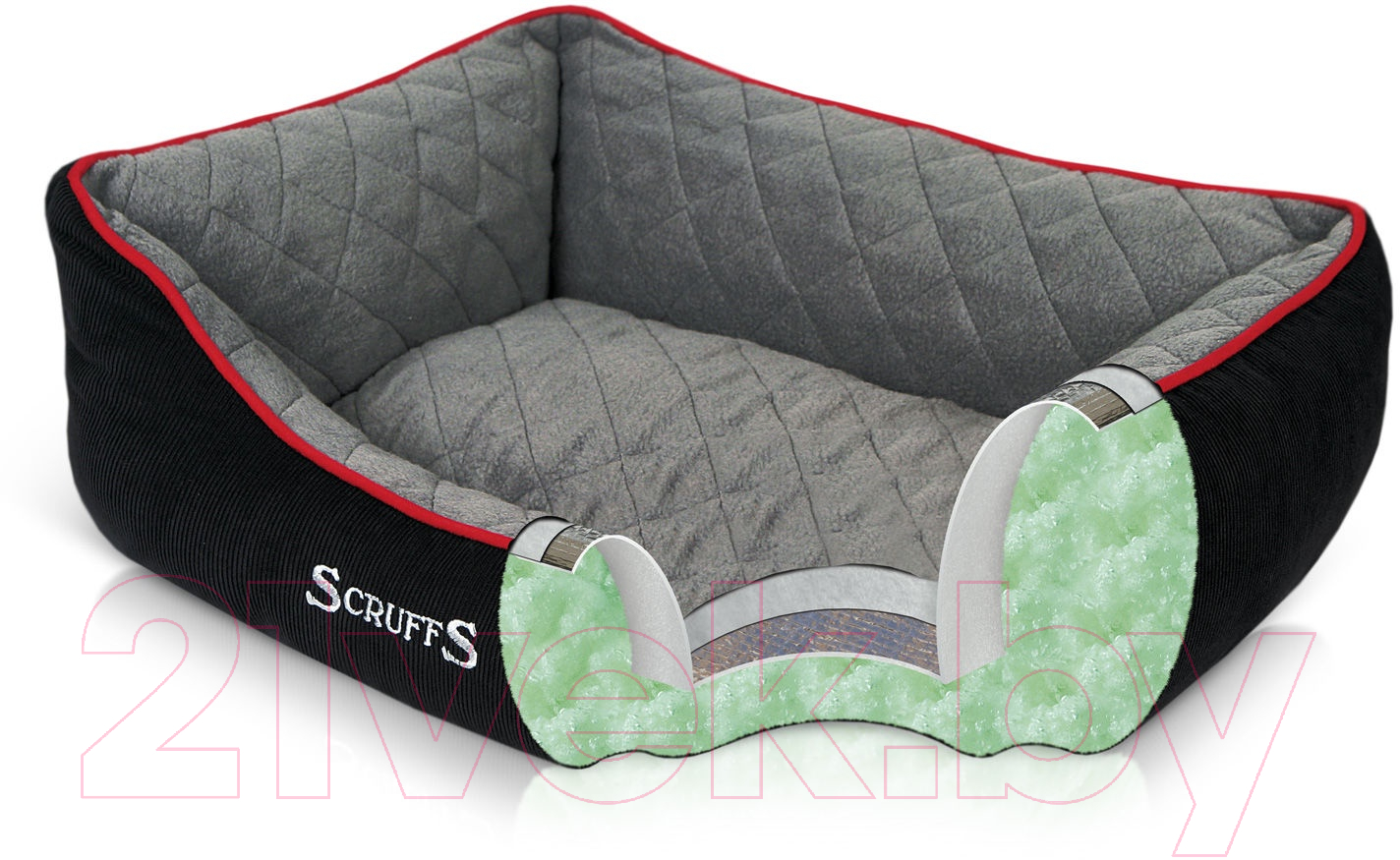 Лежанка для животных Scruffs Thermal Box Bed / 677229 (черный)