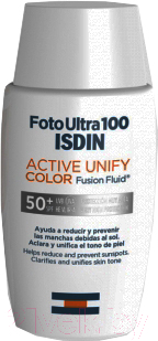 Эмульсия для лица Isdin Foto Ultra 100 Active Unify Fusion Fluid Sin Color SPF50+ (50мл)