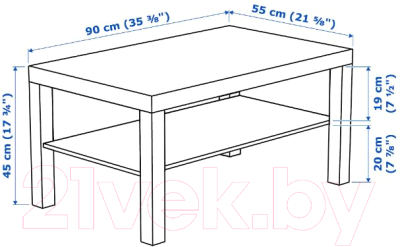 Журнальный столик Ikea Лакк 504.499.07 / 904.499.05