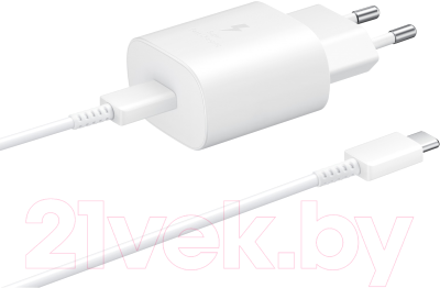 Зарядное устройство сетевое Samsung USB Type-C Power Delivery / EP-TA800XWEGRU (белый)
