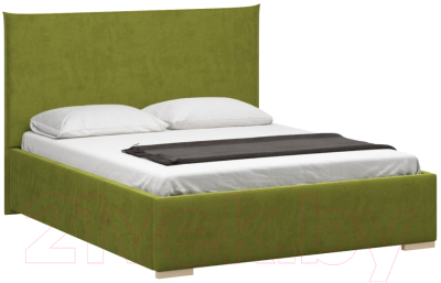 Полуторная кровать Woodcraft Ницца 140 вариант 10 (зеленый велюр)