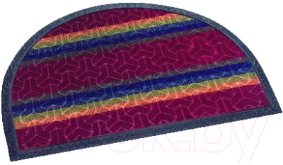 Коврик грязезащитный Shahintex Полукруглый Lux Multicolor 40x60 (бордовый)