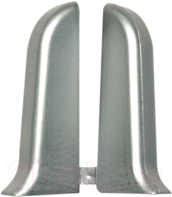 Заглушка для плинтуса Ideal Комфорт 081 Металлик серебристый (2шт)