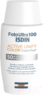 

Крем солнцезащитный Isdin, FotoUltra 100 Active Unify Fusion Fluid Color SPF50+ для лица