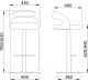 Миниатюра изображения товара Стул барный AksHome Bruno (черный/хром)