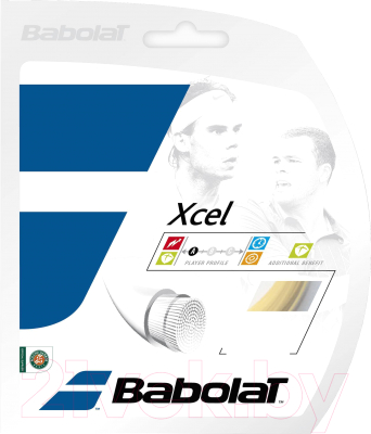 Струна для теннисной ракетки Babolat Xcel / 241110-128-130 (12м, натуральный)