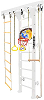 Детский спортивный комплекс Kampfer Wooden Ladder Wall Basketball Shield (жемчужный/белый, стандарт) - 