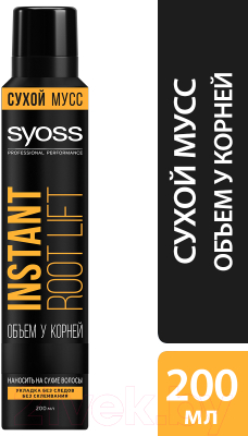 

Мусс для укладки волос Syoss, Instant Root Lift объем у корней сухой