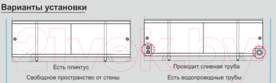 Экран для ванны МетаКам Ультра легкий Арт 1.48 (мрамор)