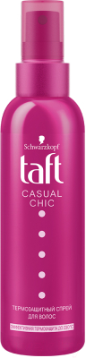 

Спрей для укладки волос Taft, Casual Chic термозащитный для длинных волос сухой