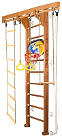Детский спортивный комплекс Kampfer Wooden Ladder Wall Basketball Shield (3м, ореховый/белый) - 