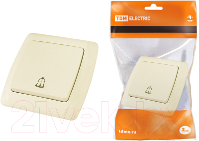 Изображение товара Кнопка звонка TDM Онега SQ1805-0036 (слоновая кость)