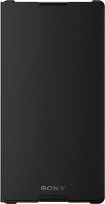 Чехол-книжка Sony SCR15B (черный, с магнитной вставкой) - фронтальный вид