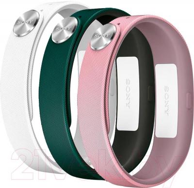 Комплект ремешков для фитнес-трекера Sony SWR110 Classic L (белый, розовый, зеленый) - общий вид
