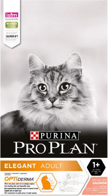 Сухой корм для кошек Pro Plan Derma Plus с лососем (10кг)
