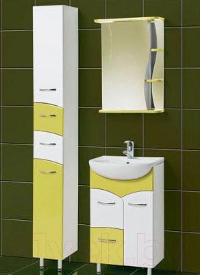 Шкаф с зеркалом для ванной Акваль Виктория 50 / ЕВ.04.50.01.L - комплект в сборе