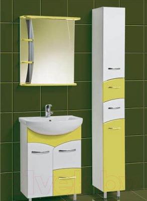 Шкаф с зеркалом для ванной Акваль Виктория 60 / ЕВ.04.60.01.R - комплект в сборе