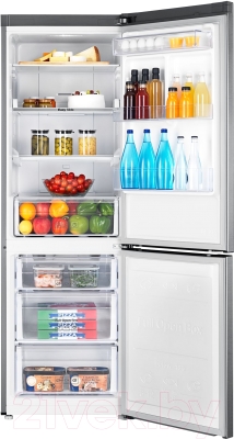 Холодильник с морозильником Samsung RB33J3220SA/WT - камеры хранения