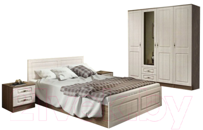 Комплект мебели для спальни ДСВ Ницца № 1 (ясень)