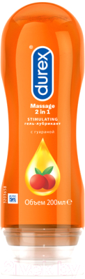 Лубрикант-гель Durex Massage 2 in 1 Stimulating с гуарана (200мл)