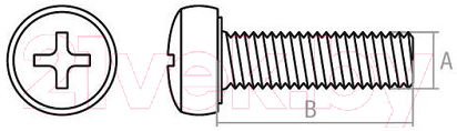Винт Starfix Полусферическая головка М6x40 DIN 7985 / SMC3-54202-250 (250шт, оцинкованный) — фото 2
