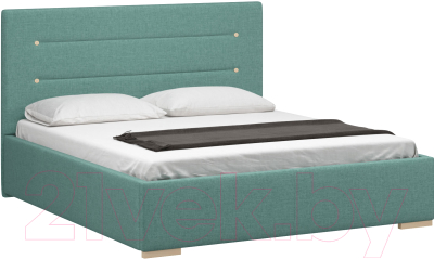 Двуспальная кровать Woodcraft Рона 160 вариант 9 (лазурная рогожка)