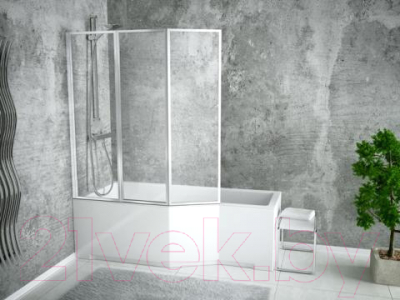 Стеклянная шторка для ванны Besco Premium 3 (прозрачный)