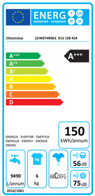 Стиральная машина Electrolux EW6T4R062