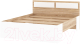 Двуспальная кровать Памир Беатрис КР1600 (белый глянец/дуб сонома) - 
