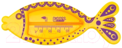 Детский термометр для ванны Lubby Рыбка (желтый)