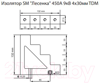 Шинный изолятор TDM SQ0807-0014
